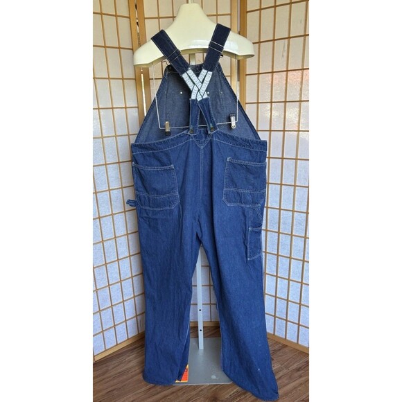 Vintage Duck Head Union Made Suspenders Style Denim Overalls Made In USA 51x30 - Picture 8 of 15